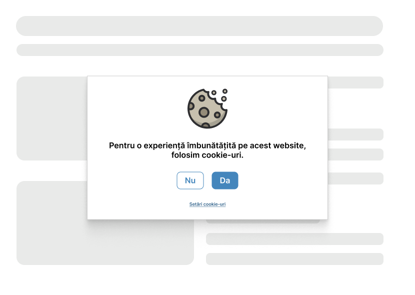 cookie banner cu un limbaj neclar